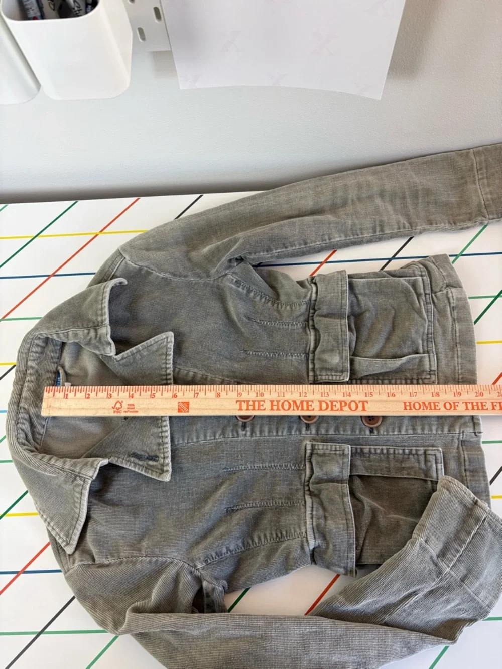 dELiA*s Grey-Green Utility Button-Front Jacket vintage Y2K XS Veronica Mars - Picture 9 of 12